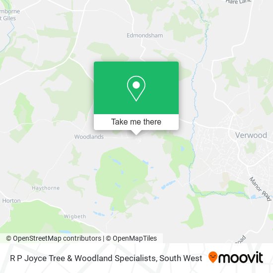 R P Joyce Tree & Woodland Specialists map