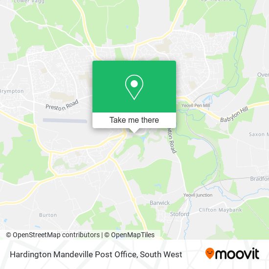 Hardington Mandeville Post Office map