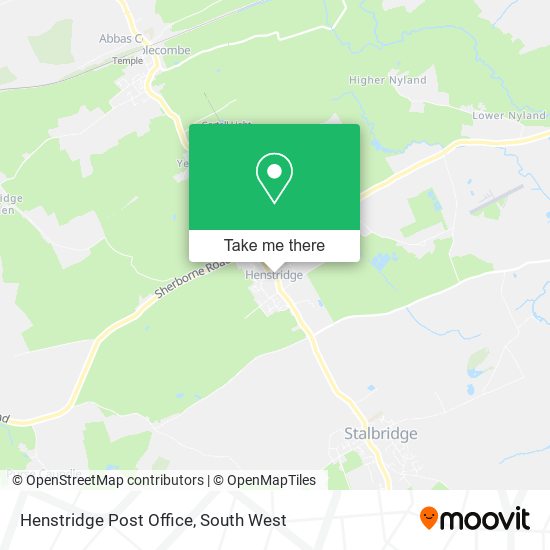 Henstridge Post Office map