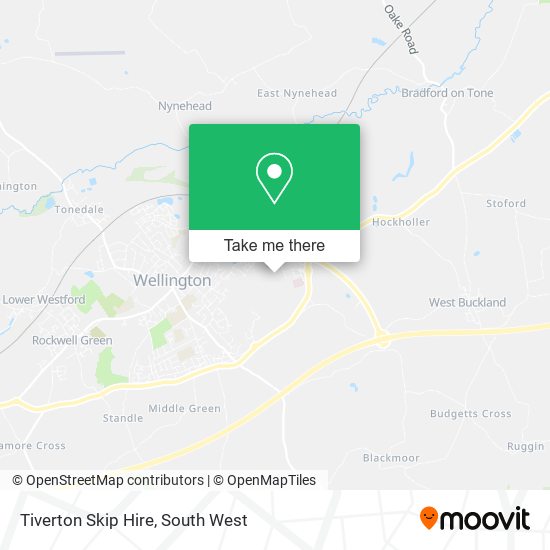 Tiverton Skip Hire map