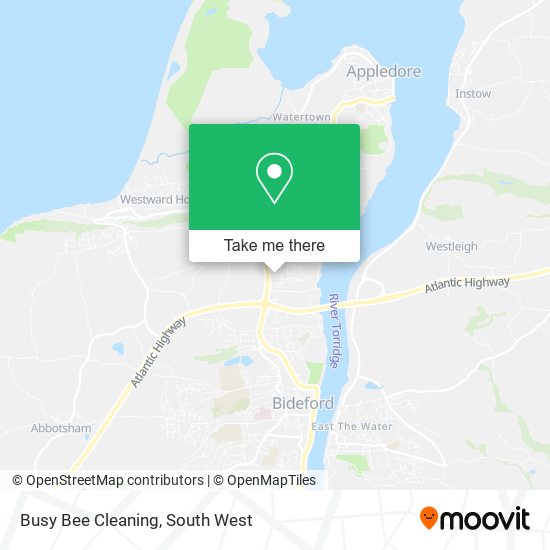 Busy Bee Cleaning map