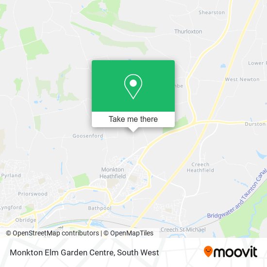 Monkton Elm Garden Centre map