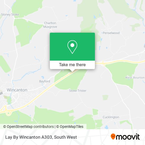 Lay By Wincanton A303 map