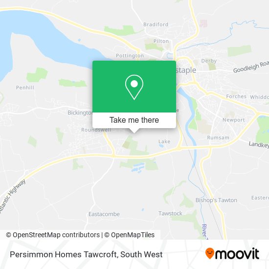 Persimmon Homes Tawcroft map