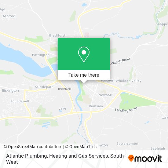 Atlantic Plumbing, Heating and Gas Services map