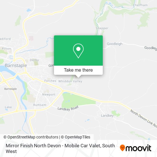 Mirror Finish North Devon - Mobile Car Valet map