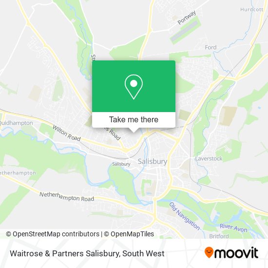 Waitrose & Partners Salisbury map