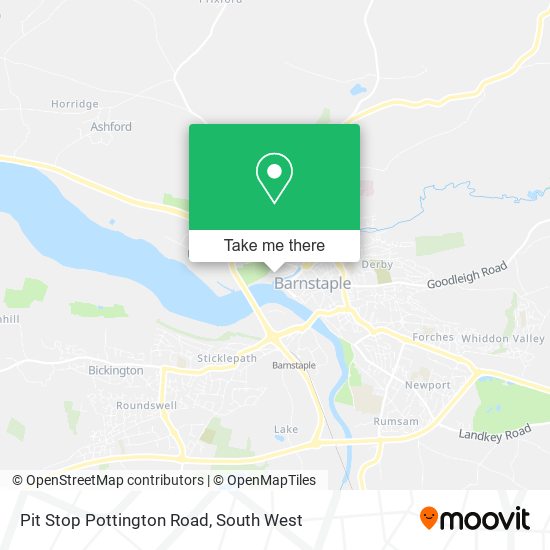Pit Stop Pottington Road map