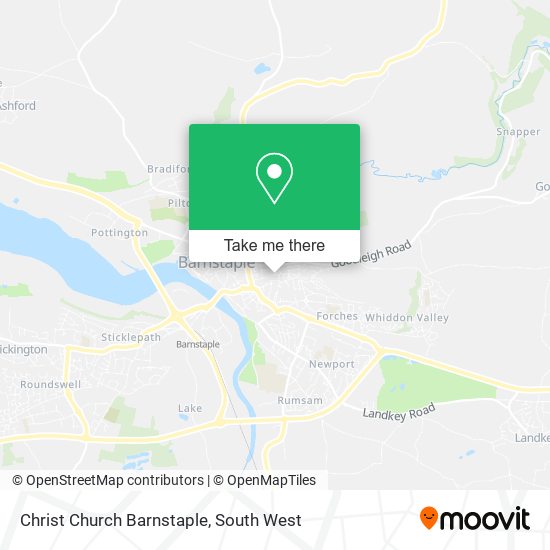 Christ Church Barnstaple map