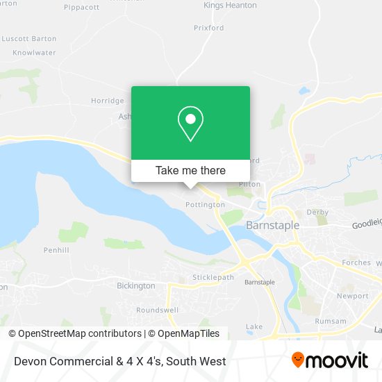 Devon Commercial & 4 X 4's map