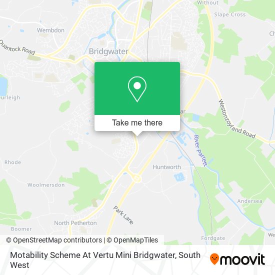 Motability Scheme At Vertu Mini Bridgwater map