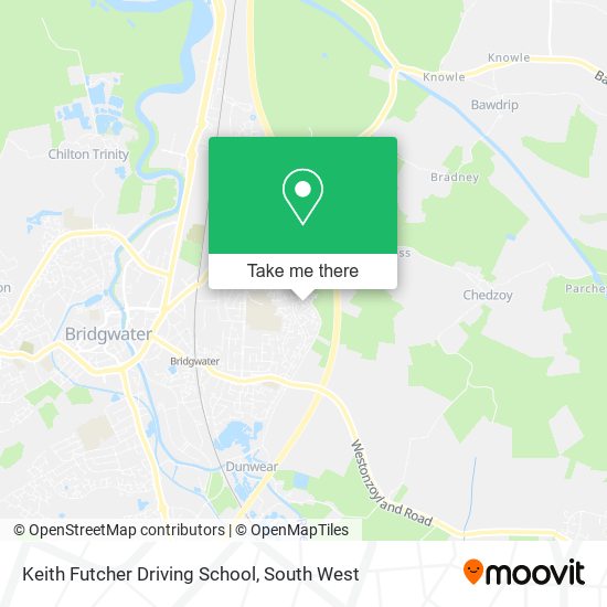 Keith Futcher Driving School map