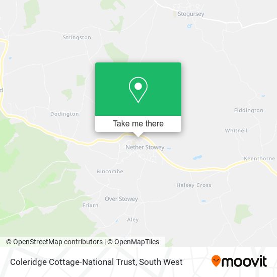 Coleridge Cottage-National Trust map