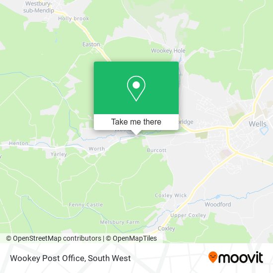Wookey Post Office map