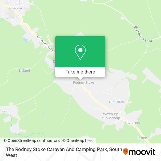 The Rodney Stoke Caravan And Camping Park map