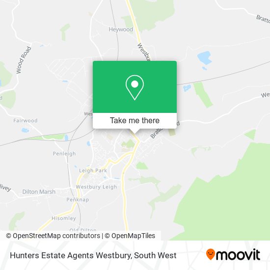 Hunters Estate Agents Westbury map