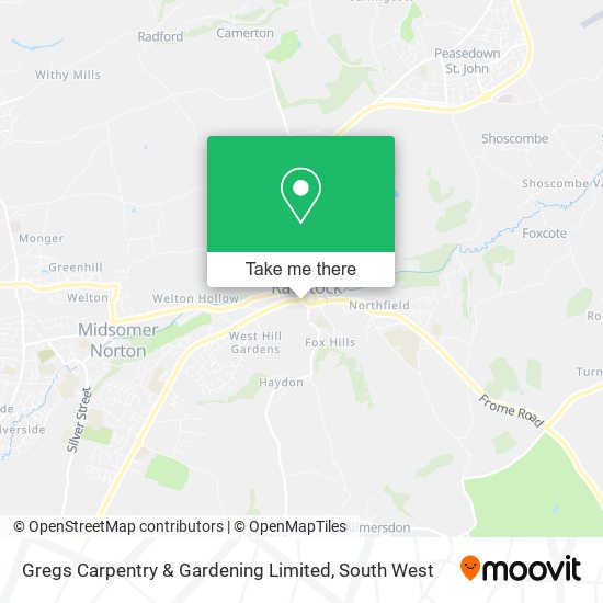 Gregs Carpentry & Gardening Limited map