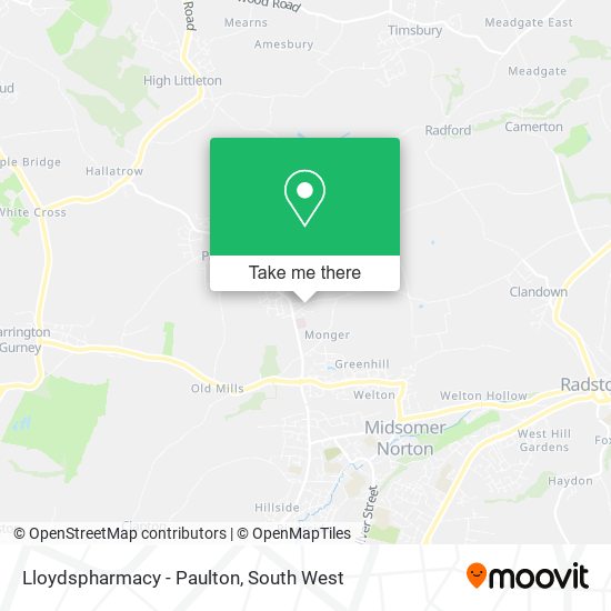 Lloydspharmacy - Paulton map