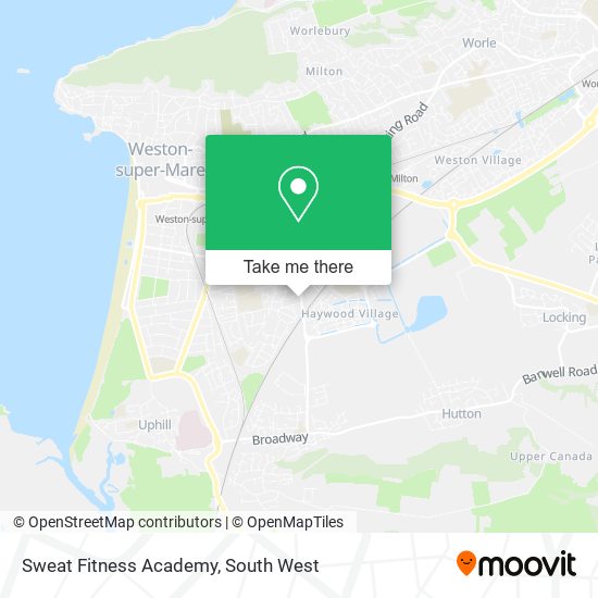 Sweat Fitness Academy map