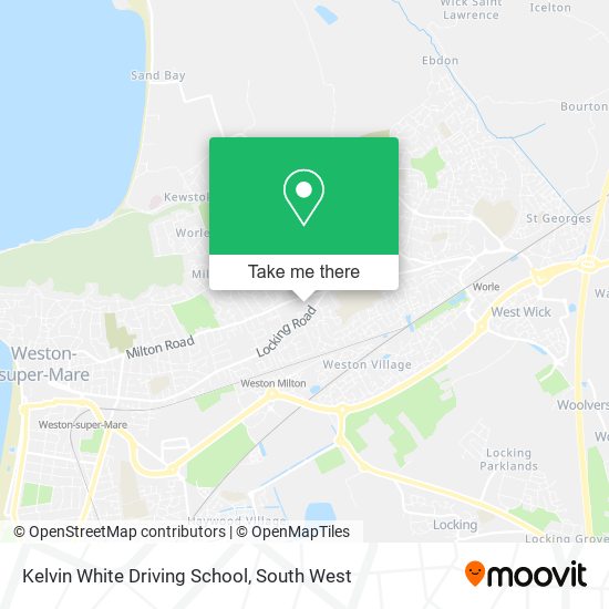 Kelvin White Driving School map