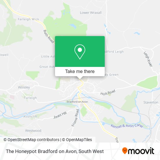 The Honeypot Bradford on Avon map