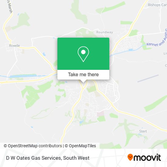D W Oates Gas Services map