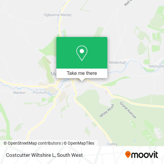 Costcutter Wiltshire L map