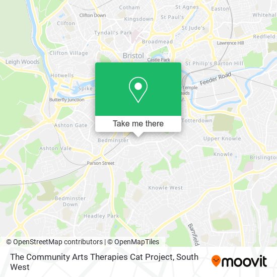 The Community Arts Therapies Cat Project map