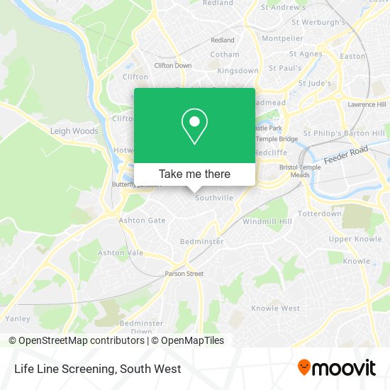 Life Line Screening map
