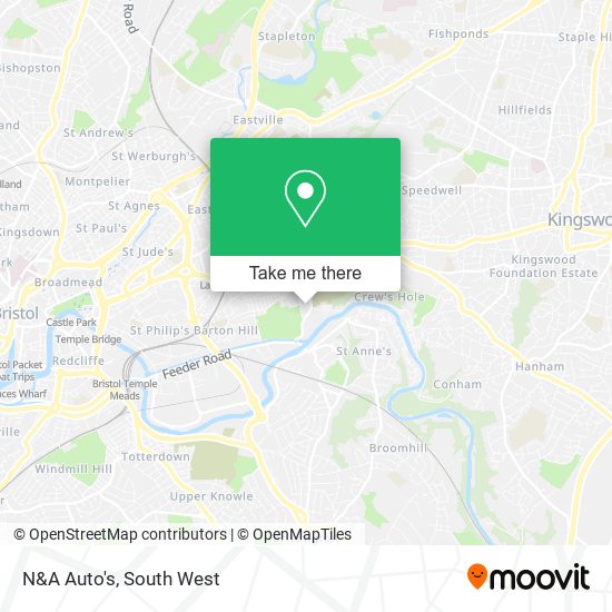 N&A Auto's map