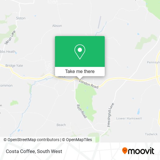 Costa Coffee map