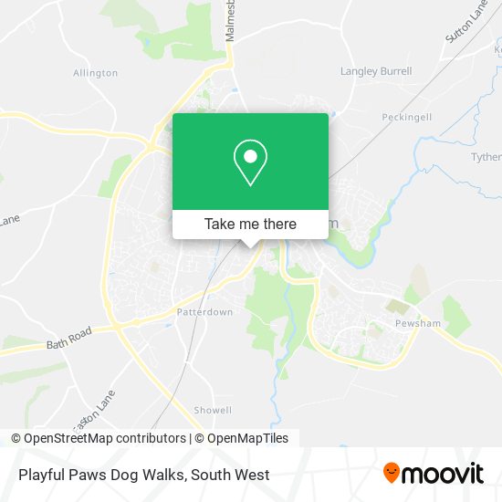 Playful Paws Dog Walks map