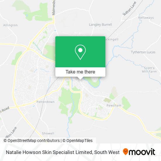 Natalie Howson Skin Specialist Limited map