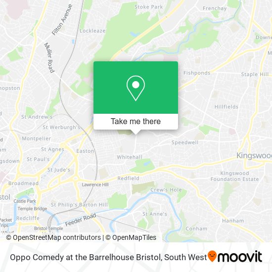 Oppo Comedy at the Barrelhouse Bristol map