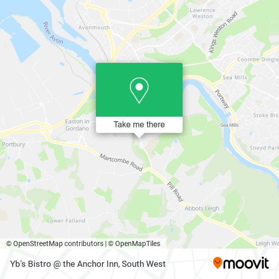 Yb's Bistro @ the Anchor Inn map