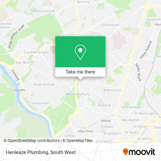 Henleaze Plumbing map