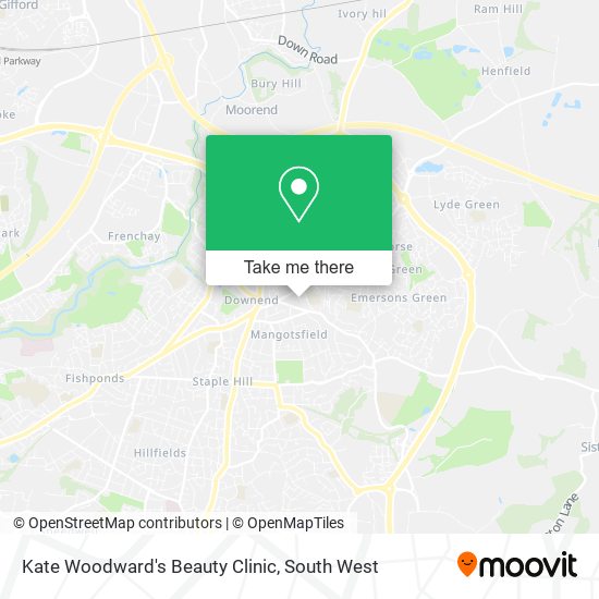 Kate Woodward's Beauty Clinic map