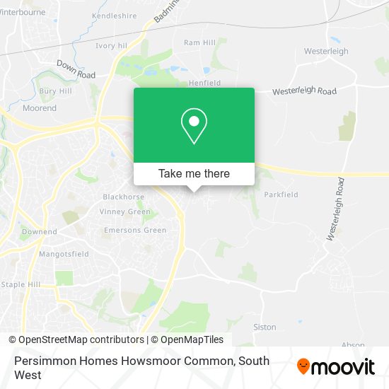 Persimmon Homes Howsmoor Common map