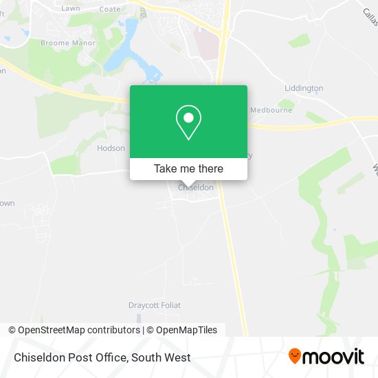 Chiseldon Post Office map