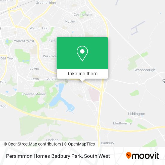 Persimmon Homes Badbury Park map