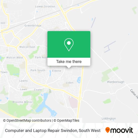 Computer and Laptop Repair Swindon map