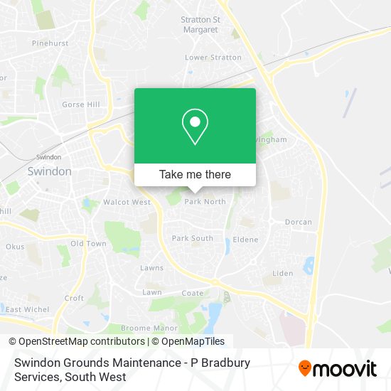 Swindon Grounds Maintenance - P Bradbury Services map