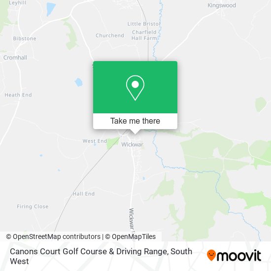 Canons Court Golf Course & Driving Range map
