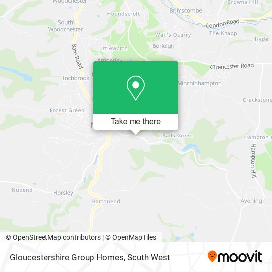 Gloucestershire Group Homes map