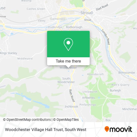 Woodchester Village Hall Trust map