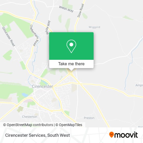 Cirencester Services map