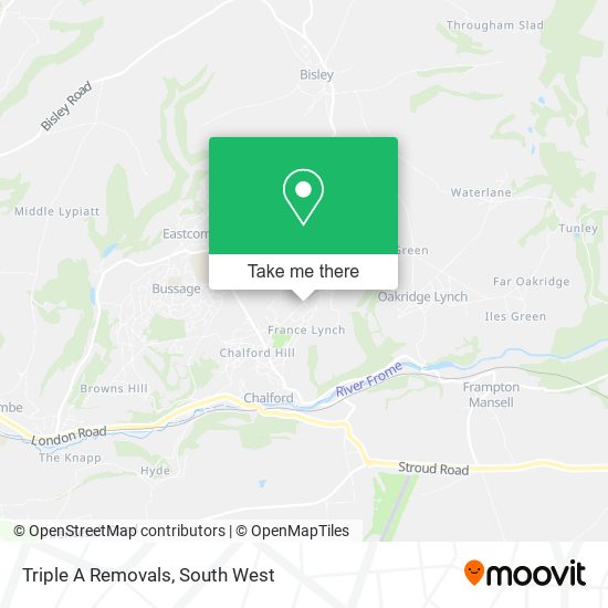 Triple A Removals map