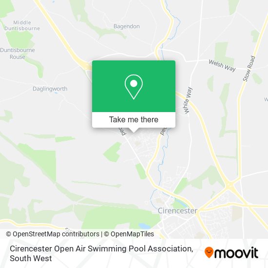 Cirencester Open Air Swimming Pool Association map