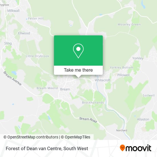 Forest of Dean van Centre map