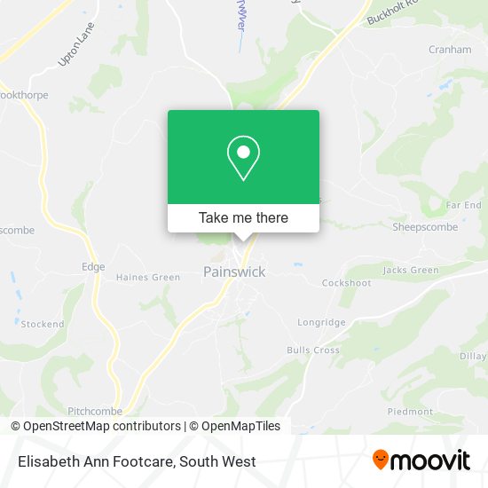 Elisabeth Ann Footcare map